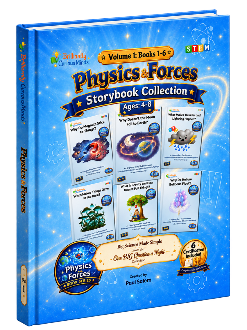 3D hardcover mockup of Physics & Forces
